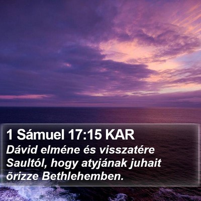 1 Sámuel 17:15 KAR Bible Verse Image