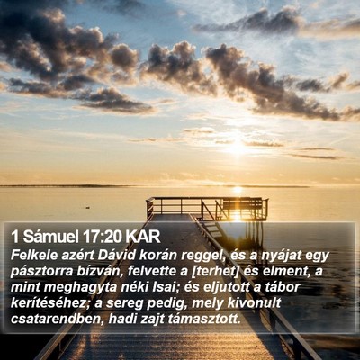 1 Sámuel 17:20 KAR Bible Verse Image