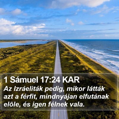 1 Sámuel 17:24 KAR Bible Verse Image