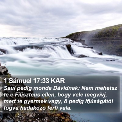 1 Sámuel 17:33 KAR Bible Verse Image