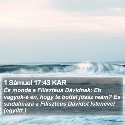 1 Sámuel 17:43 KAR Bible Verse Image