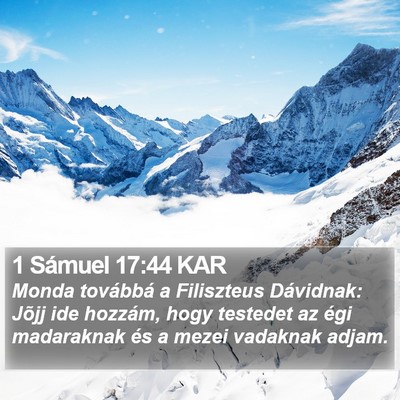 1 Sámuel 17:44 KAR Bible Verse Image