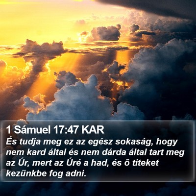 1 Sámuel 17:47 KAR Bible Verse Image