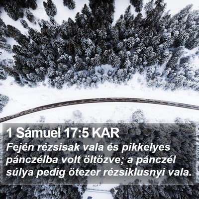 1 Sámuel 17:5 KAR Bible Verse Image