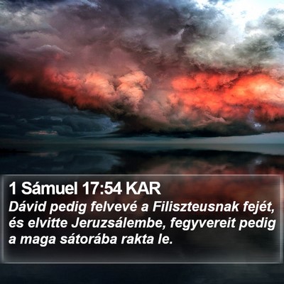 1 Sámuel 17:54 KAR Bible Verse Image