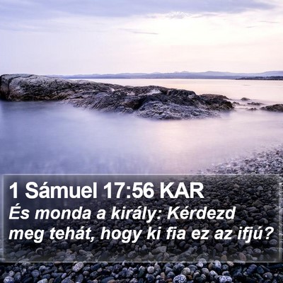 1 Sámuel 17:56 KAR Bible Verse Image