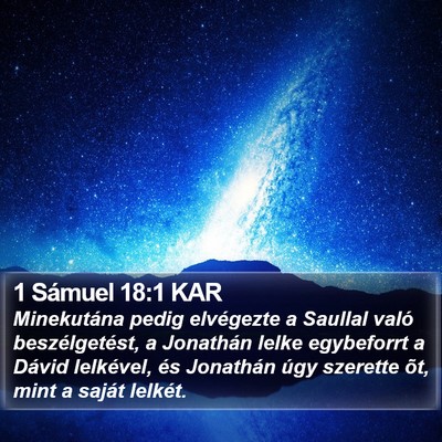 1 Sámuel 18:1 KAR Bible Verse Image