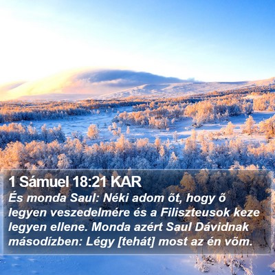1 Sámuel 18:21 KAR Bible Verse Image