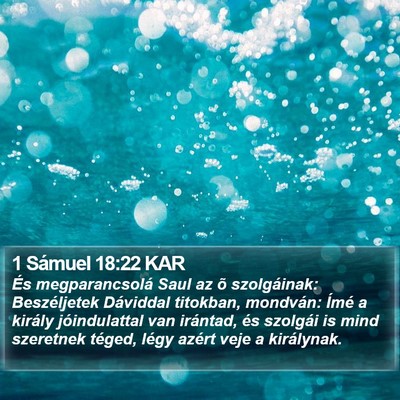 1 Sámuel 18:22 KAR Bible Verse Image