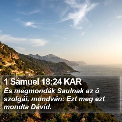 1 Sámuel 18:24 KAR Bible Verse Image