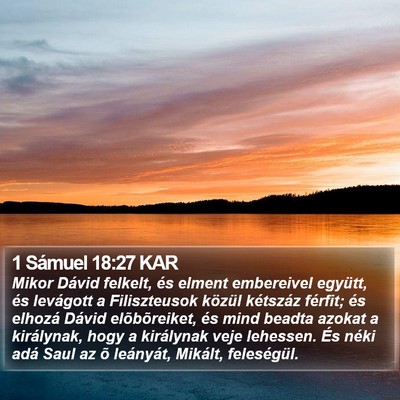 1 Sámuel 18:27 KAR Bible Verse Image