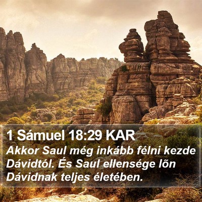 1 Sámuel 18:29 KAR Bible Verse Image