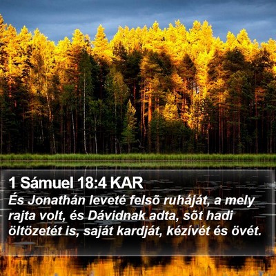 1 Sámuel 18:4 KAR Bible Verse Image
