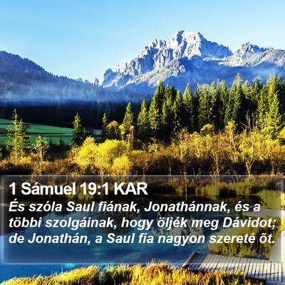 1 Sámuel 19:1 KAR Bible Verse Image