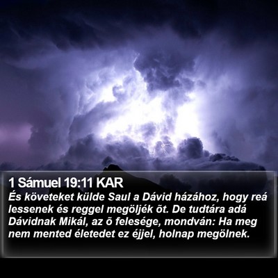 1 Sámuel 19:11 KAR Bible Verse Image