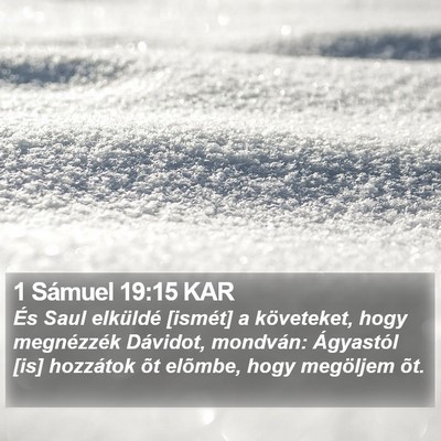 1 Sámuel 19:15 KAR Bible Verse Image