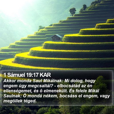 1 Sámuel 19:17 KAR Bible Verse Image