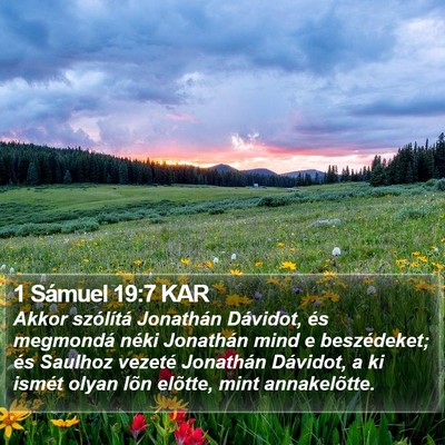 1 Sámuel 19:7 KAR Bible Verse Image
