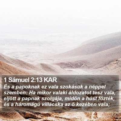 1 Sámuel 2:13 KAR Bible Verse Image