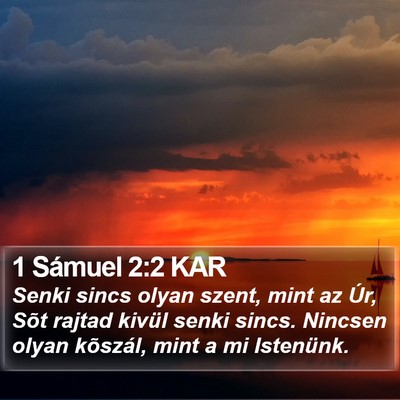 1 Sámuel 2:2 KAR Bible Verse Image