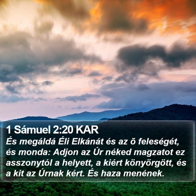 1 Sámuel 2:20 KAR Bible Verse Image
