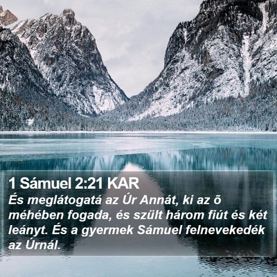 1 Sámuel 2:21 KAR Bible Verse Image
