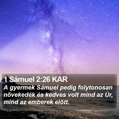 1 Sámuel 2:26 KAR Bible Verse Image