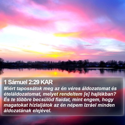 1 Sámuel 2:29 KAR Bible Verse Image