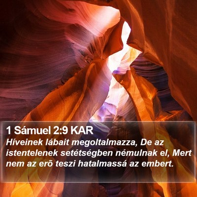 1 Sámuel 2:9 KAR Bible Verse Image