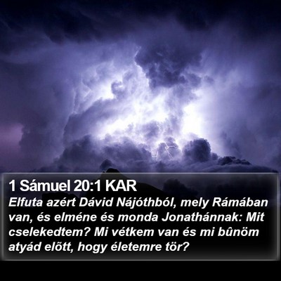 1 Sámuel 20:1 KAR Bible Verse Image