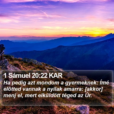 1 Sámuel 20:22 KAR Bible Verse Image