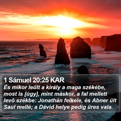 1 Sámuel 20:25 KAR Bible Verse Image