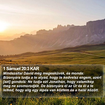 1 Sámuel 20:3 KAR Bible Verse Image