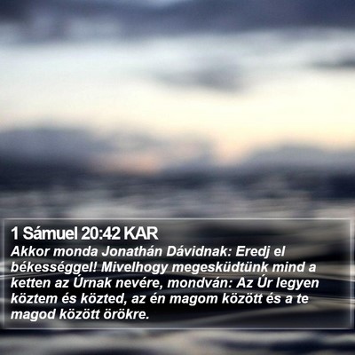 1 Sámuel 20:42 KAR Bible Verse Image