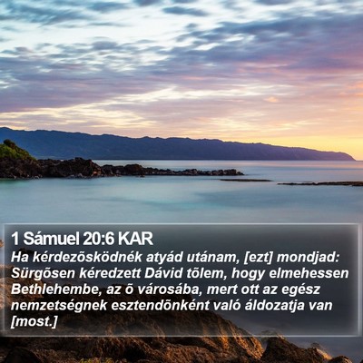 1 Sámuel 20:6 KAR Bible Verse Image