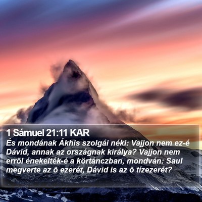 1 Sámuel 21:11 KAR Bible Verse Image