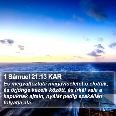 1 Sámuel 21:13 KAR Bible Verse Image