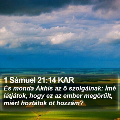 1 Sámuel 21:14 KAR Bible Verse Image