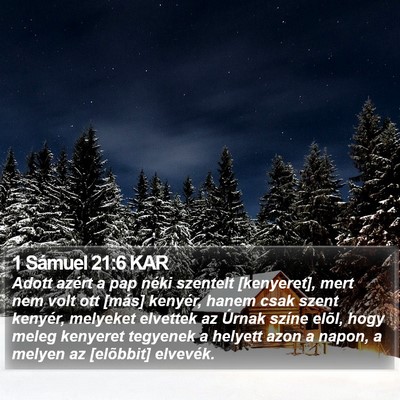 1 Sámuel 21:6 KAR Bible Verse Image