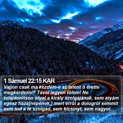 1 Sámuel 22:15 KAR Bible Verse Image