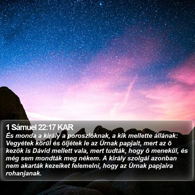 1 Sámuel 22:17 KAR Bible Verse Image