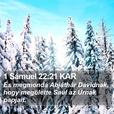 1 Sámuel 22:21 KAR Bible Verse Image