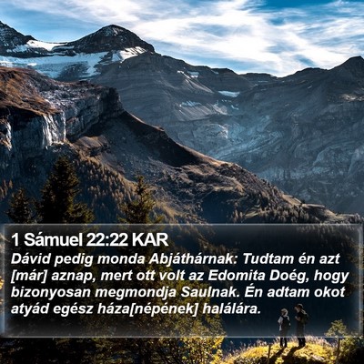 1 Sámuel 22:22 KAR Bible Verse Image