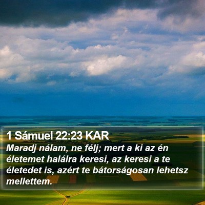 1 Sámuel 22:23 KAR Bible Verse Image