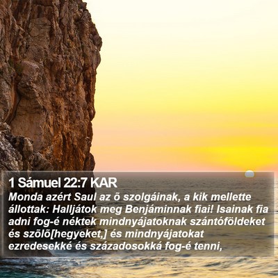 1 Sámuel 22:7 KAR Bible Verse Image