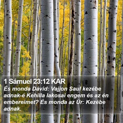 1 Sámuel 23:12 KAR Bible Verse Image