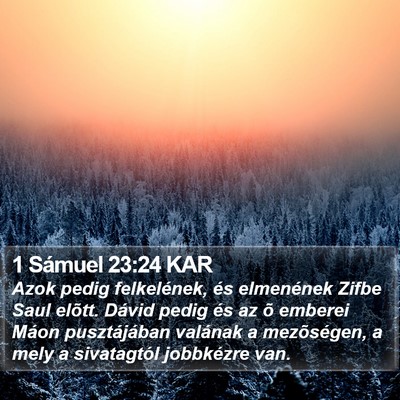 1 Sámuel 23:24 KAR Bible Verse Image