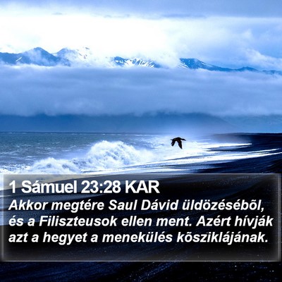 1 Sámuel 23:28 KAR Bible Verse Image