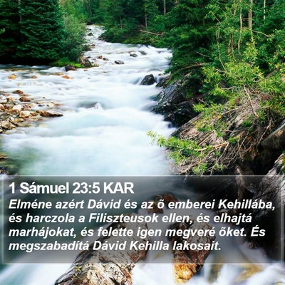 1 Sámuel 23:5 KAR Bible Verse Image