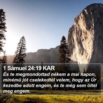 1 Sámuel 24:19 KAR Bible Verse Image